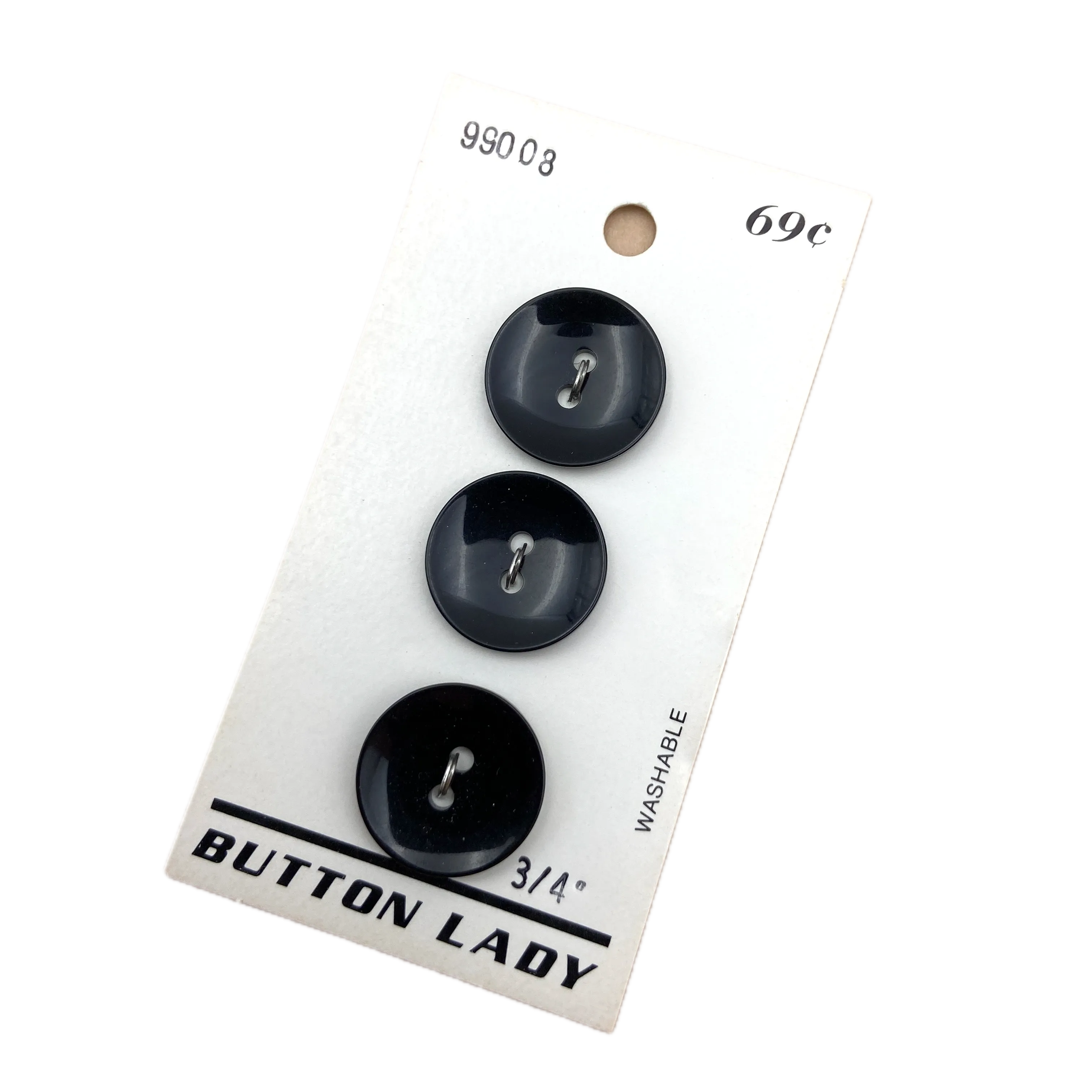 1/2" or 3/4" Concave | Plastic Buttons | Choose Your Size