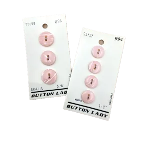 1/2" or 5/8" First Blush | Plastic Buttons | Choose Your Size