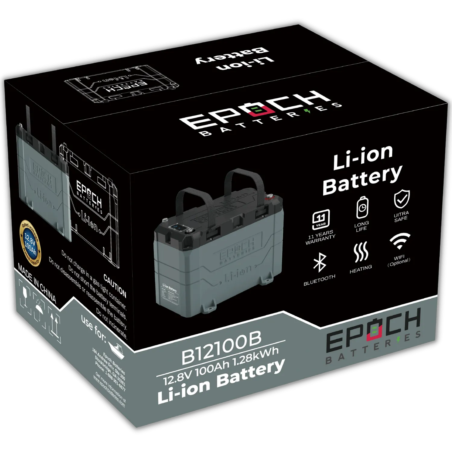 12V 100Ah Marine Battery - Lithium Trolling Motor Battery