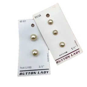 1/4" or 3/8" Pearly | Plastic Buttons | Choose Your Size