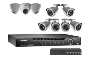 16-Channel HD NVR with Weatherproof HD IP Cameras