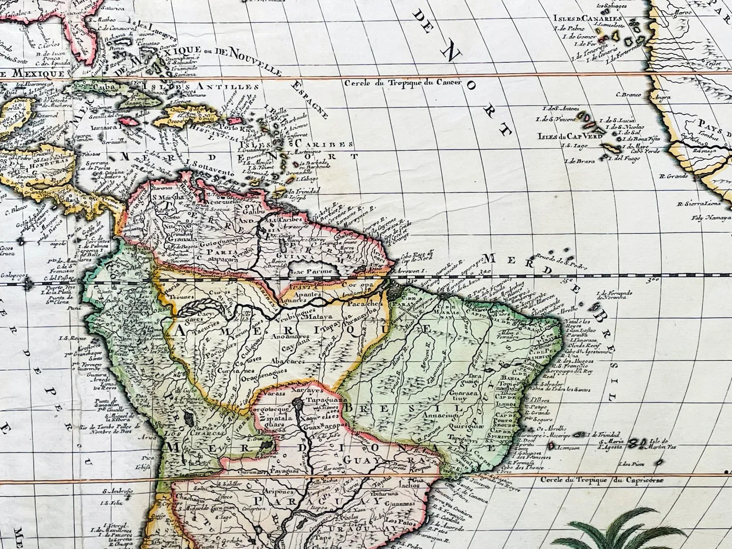 1695 Gerard Valk Antique Map of North & South America, California as an Island
