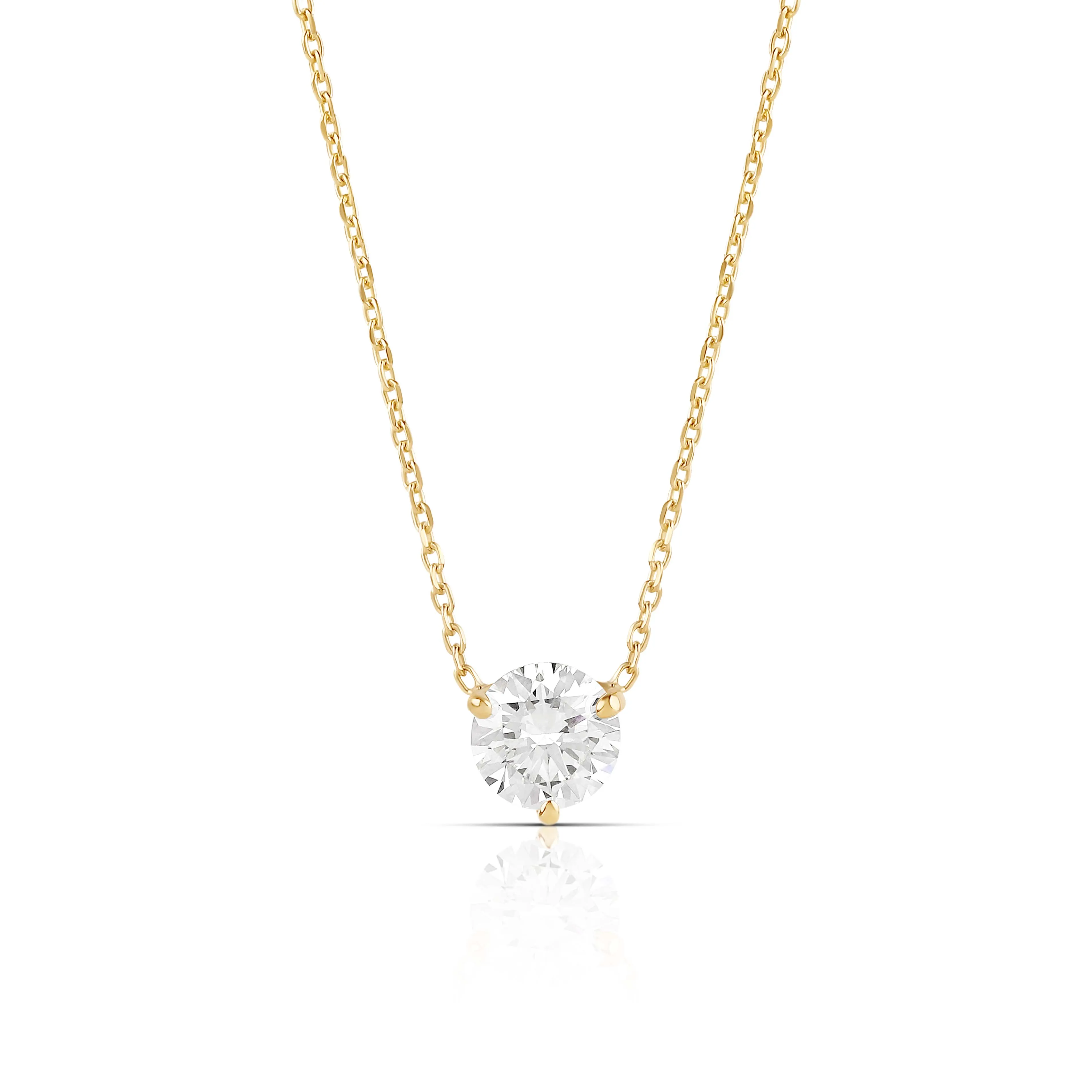 1ct Lab Diamond Solitaire Necklace