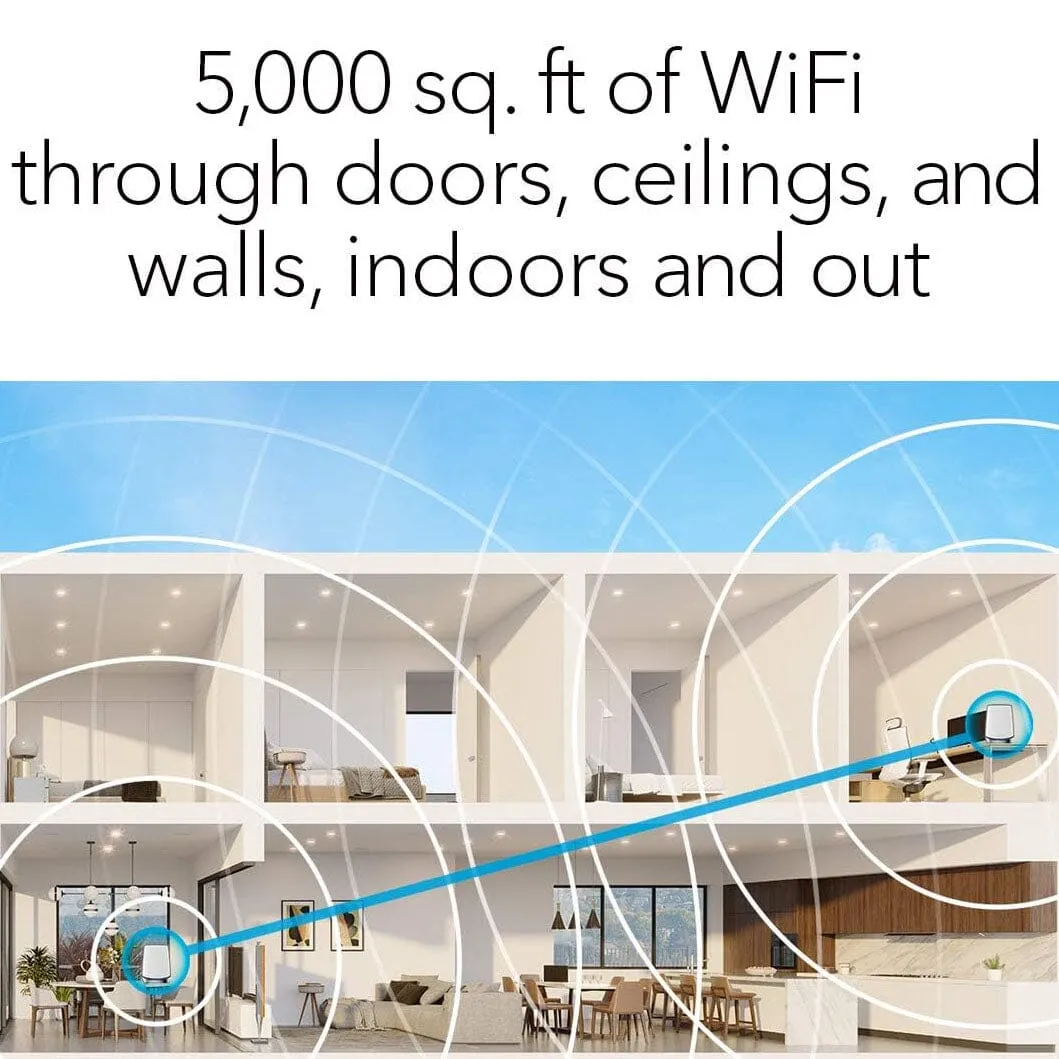 2-Pack: Netgear Orbi Whole Home Tri-band Mesh WiFi 6 System RBK852 Router (Refurbished)