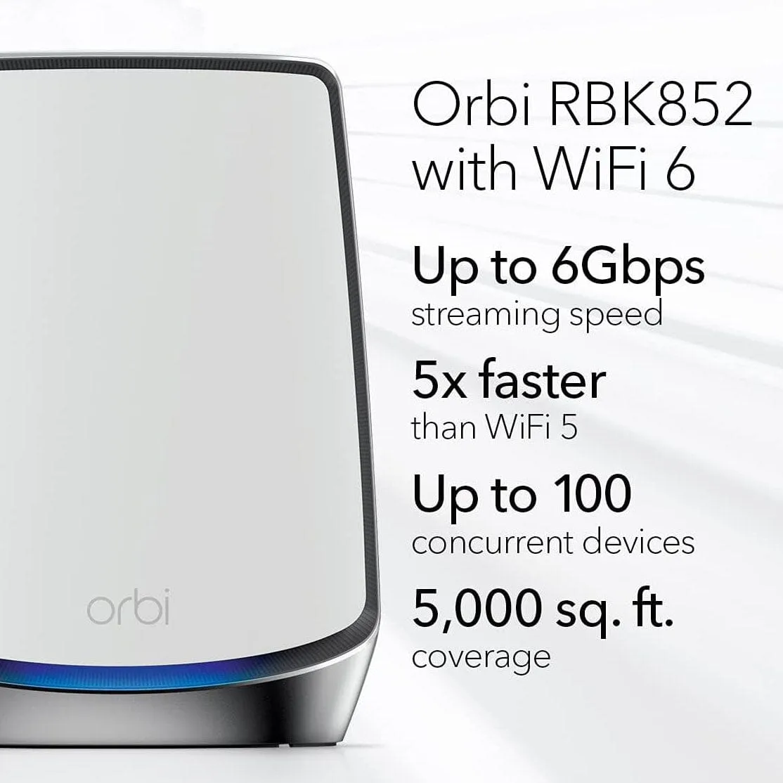 2-Pack: Netgear Orbi Whole Home Tri-band Mesh WiFi 6 System RBK852 Router (Refurbished)
