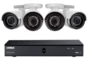 4-Camera Security System with 1TB Digital Video Recorder and 1080p Resolution
