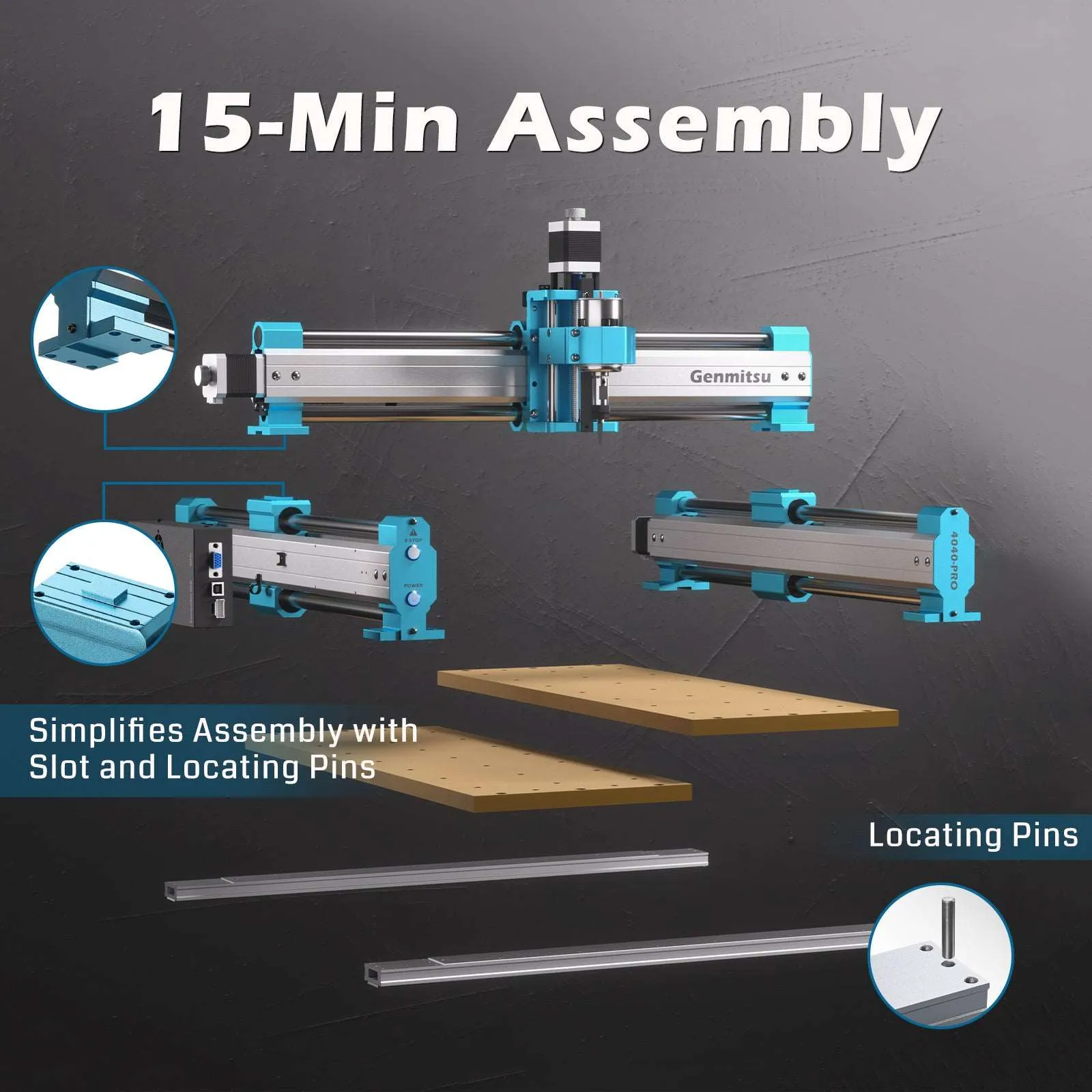 4040-PRO Semi Assembly Desktop CNC Machine for Carving and Cutting