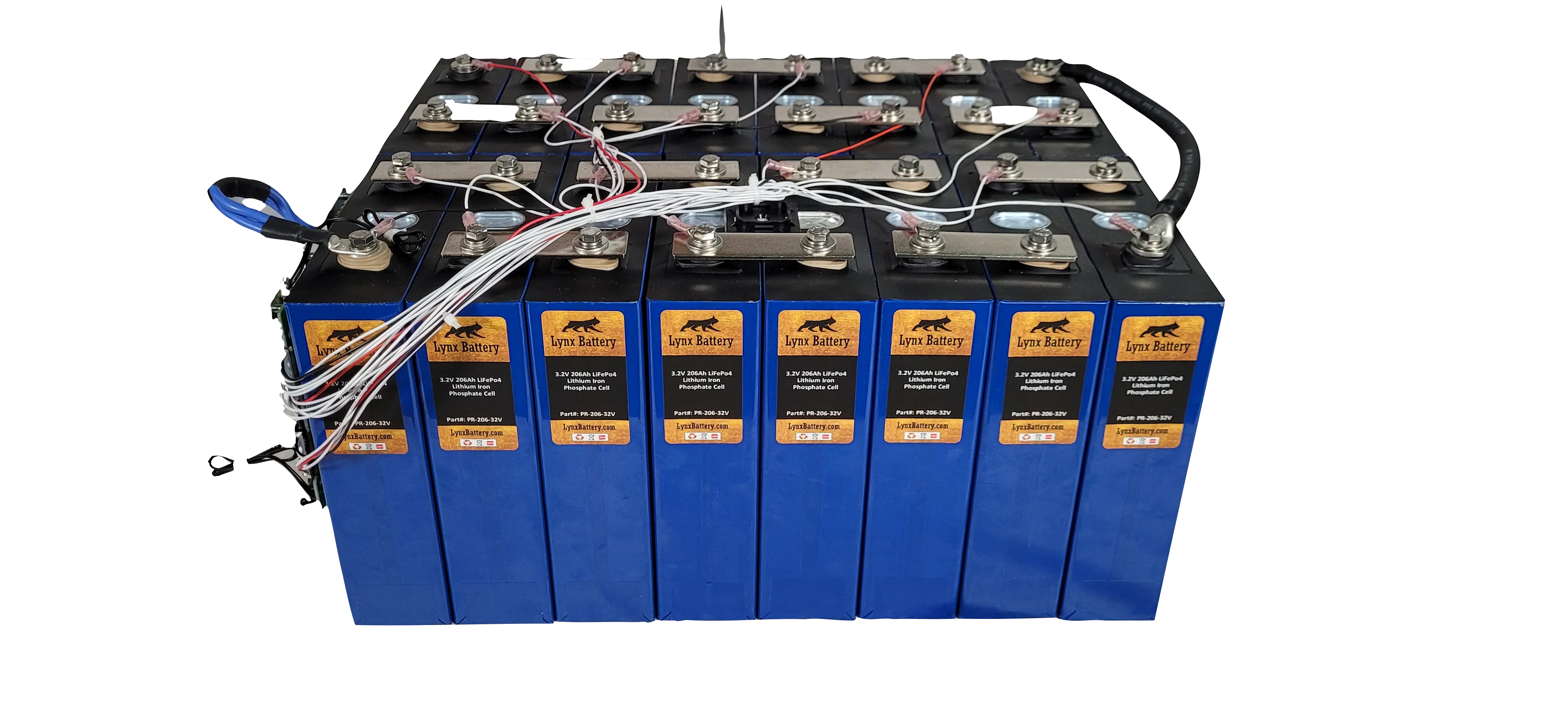 48V 200Ah Lithium Iron Phosphate Prismatic Battery with Programmable Smart Bluetooth 100A BMS and Cold Temp Cutoff