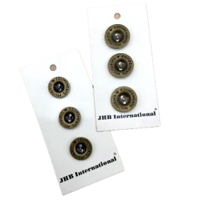 5/8" or 3/4" One Star | Metal Buttons | Choose Your Size