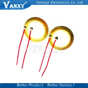 5PCS 27mm Piezo Elements Sounder Sensor Trigger Drum Disc   wire copper