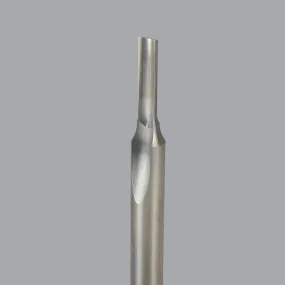 61-050, 0.1562" Dia, 0.5625" LOC, 0.25" Shank Dia, 2" OAL, Single Straight O Flute Router Bit