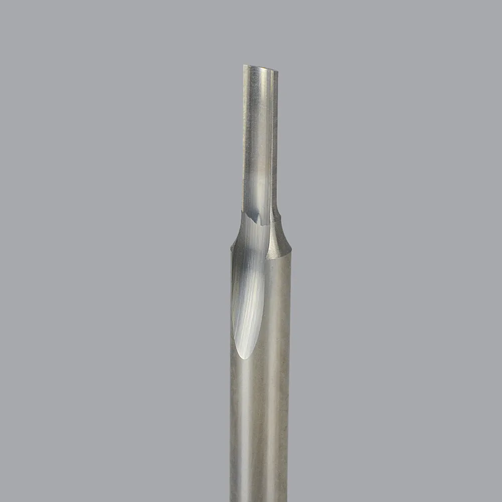 61-050, 0.1562" Dia, 0.5625" LOC, 0.25" Shank Dia, 2" OAL, Single Straight O Flute Router Bit