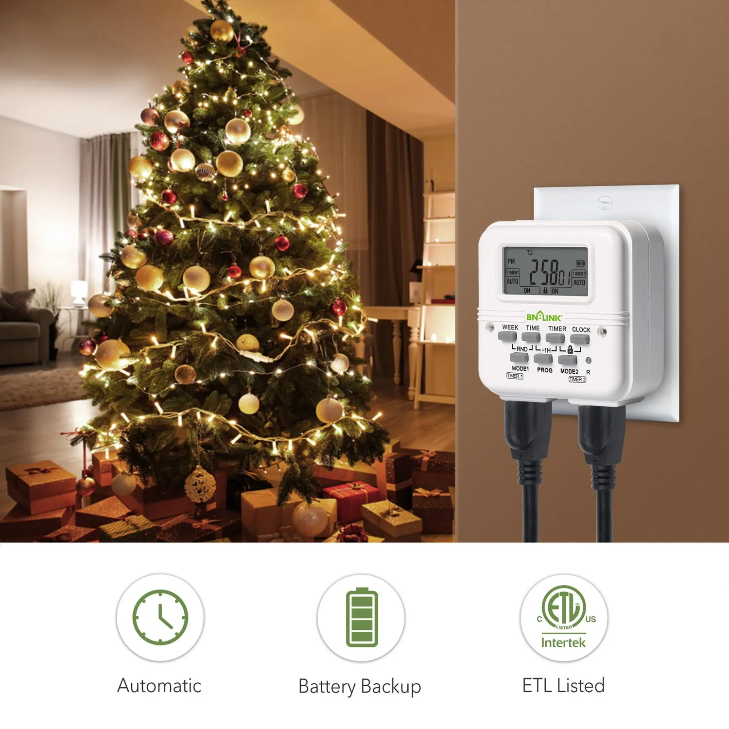 7 Day Heavy Duty Digital Programmable Timer BN-LINK