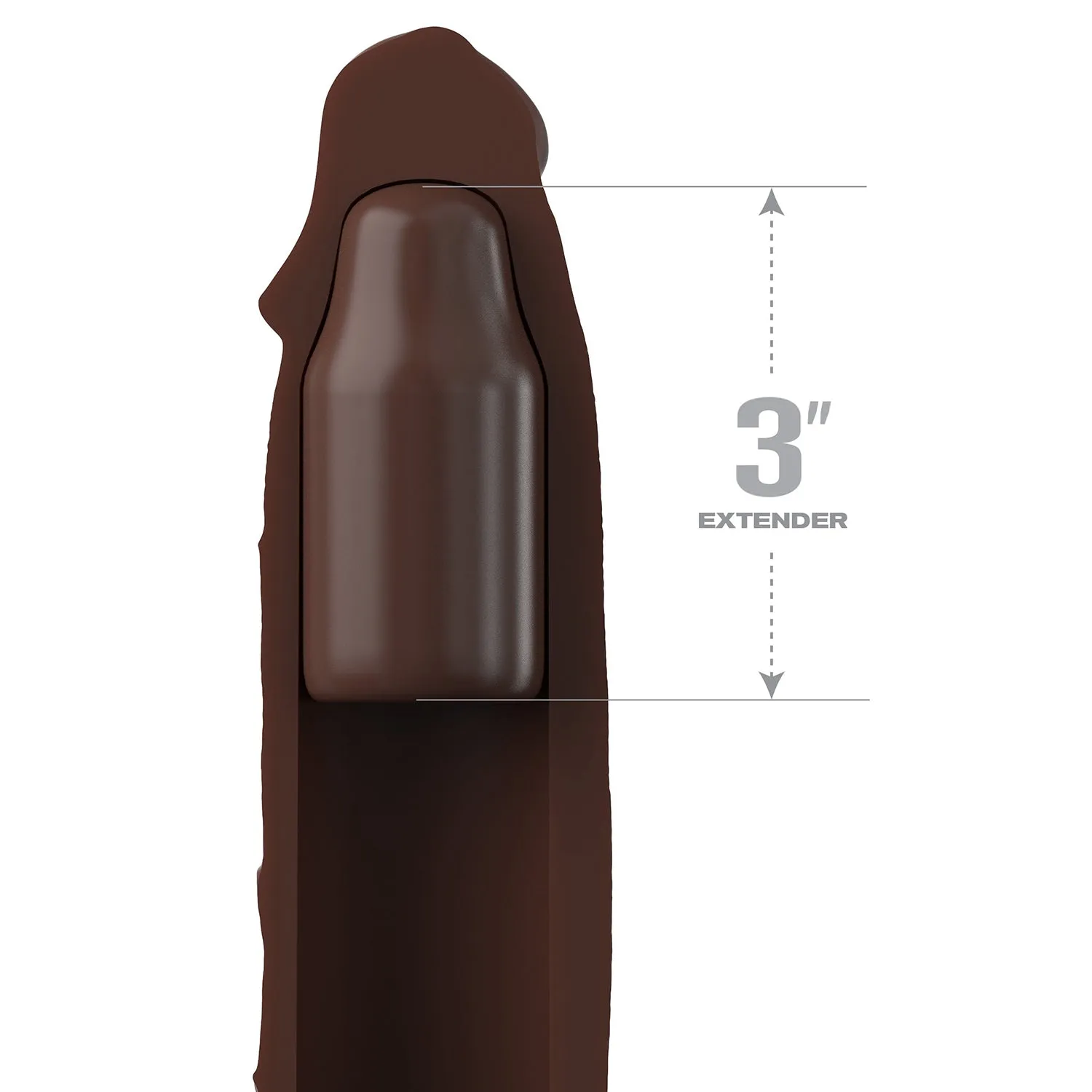 7" Extension with Strap - Brown