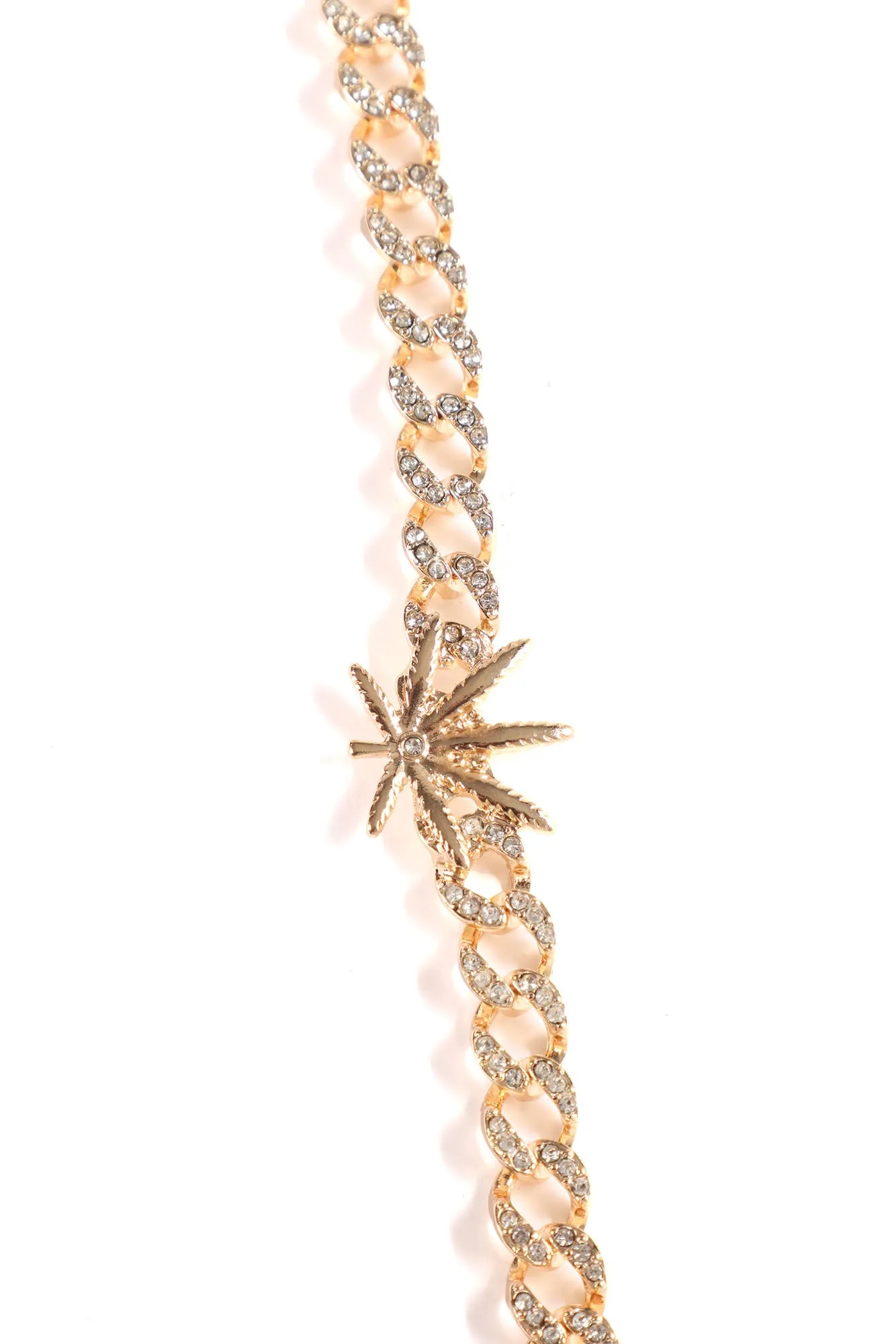 A Baddie's High Rhinestone Bracelet - Gold
