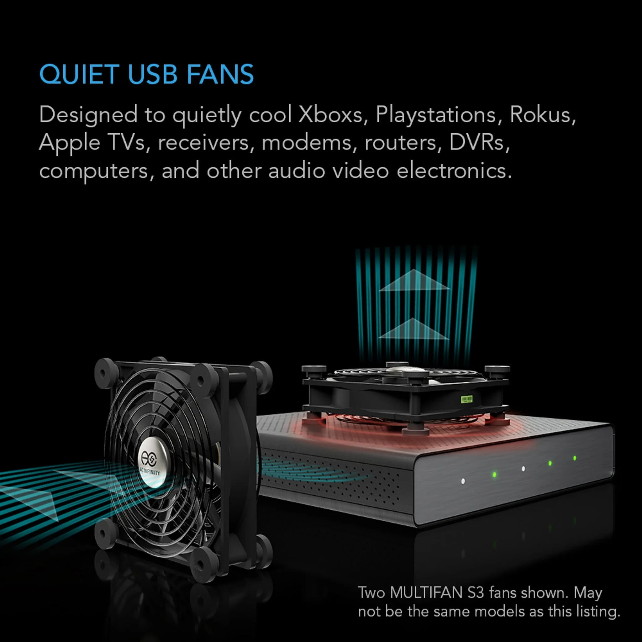 AC Infinity Multifan Mini, Quiet AC-Powered Cooling Fan, 40mm