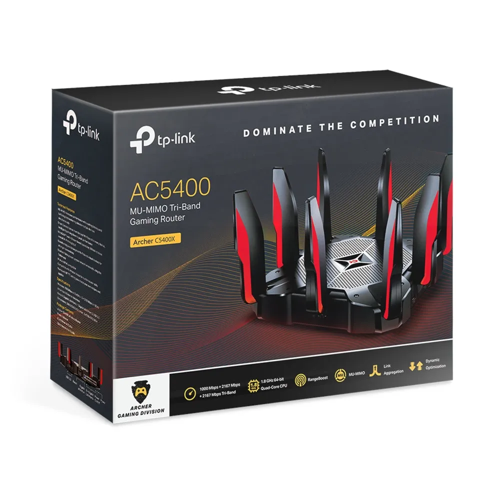 AC5400 MU-MIMO Tri-Band Gaming Router TP-Link Archer C5400X