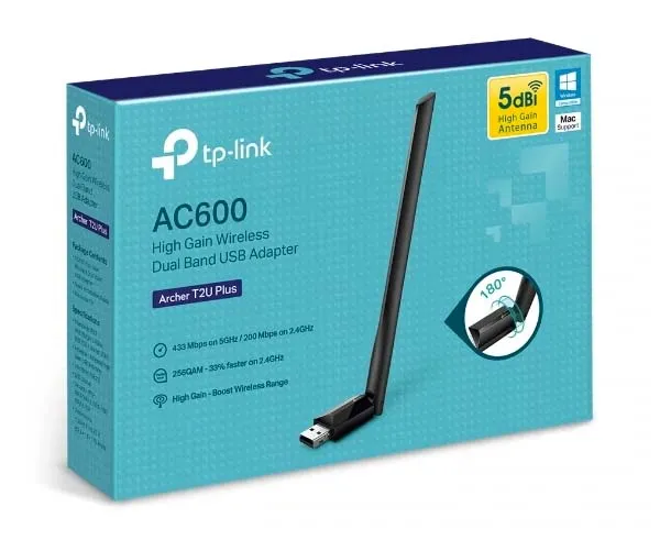 AC600 High Gain Wireless Dual Band USB Adapter