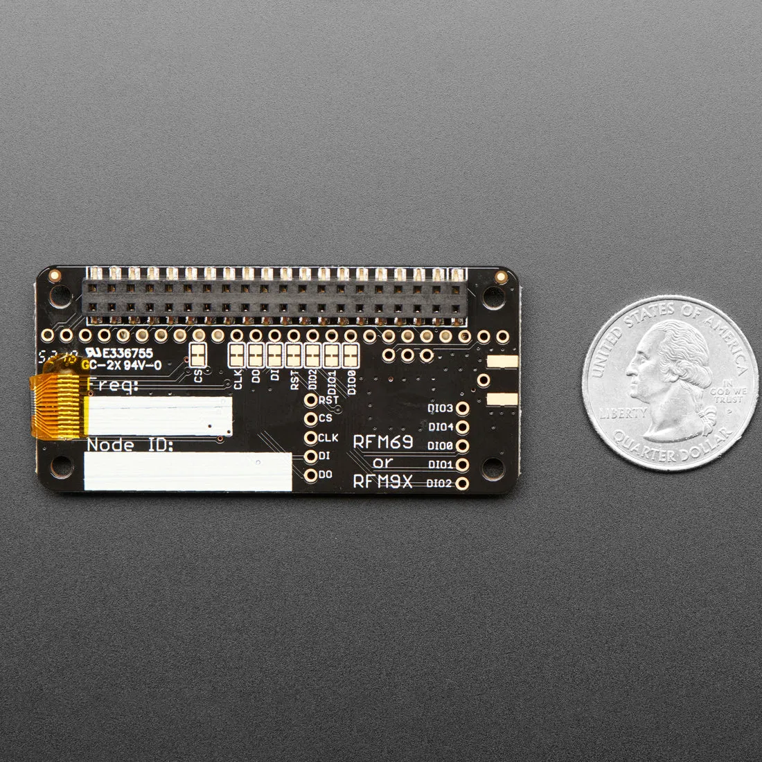 Adafruit RFM69HCW Transceiver Radio Bonnet - 433 MHz - RadioFruit