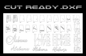 Alabama Theme - Cut Ready DXF File Collection
