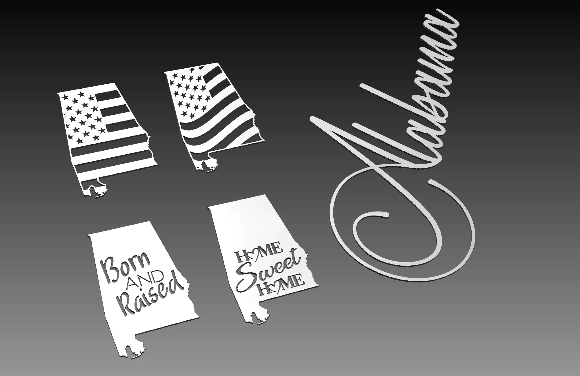 Alabama Theme - Cut Ready DXF File Collection