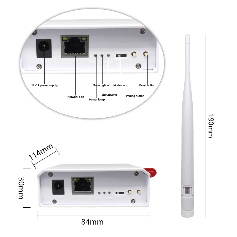 Enhanced Edition Anjielo WiFi HaLow Wireless Bridge Extender with Powerful High Gain Antenna for Long-Distance 3km Range, Faster Speed, and Stronger Penetration