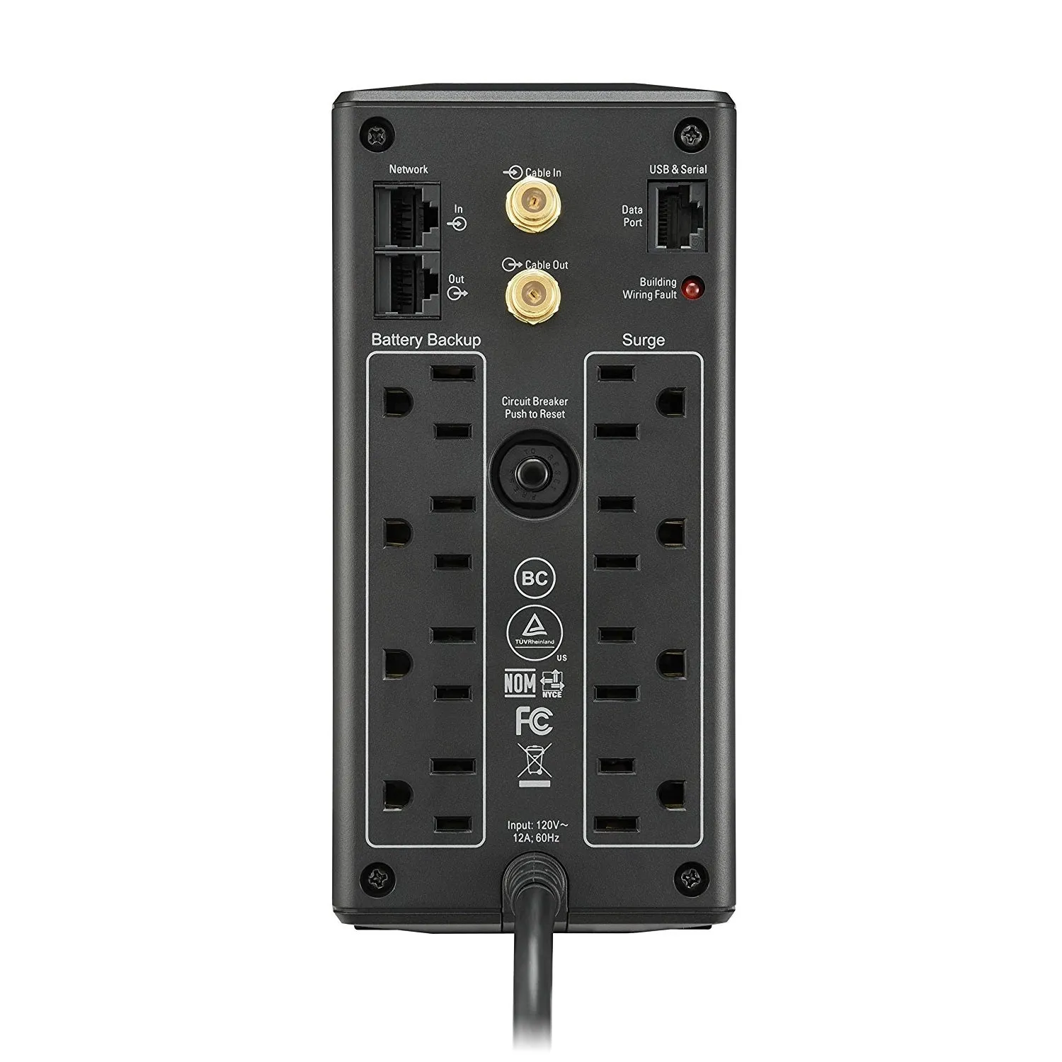 APC BX1500M UPS Battery Backup & Surge Protector, 1500VA