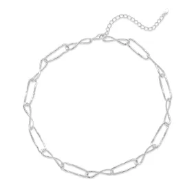 Aspen Abstract Linked Chain in Silver