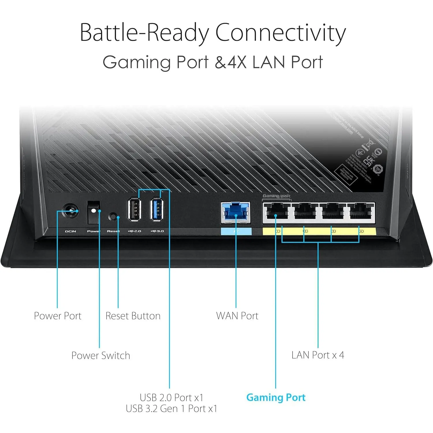 ASUS AX5700 RT-AX86S Dual Band Gigabit Wireless Internet Router (Refurbished)