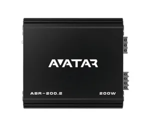 Avatar ABR-200.2 2 Channel Class AB 200 Watt Black Amplifier Buran Series