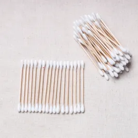 Bamboo Wood Cotton Earbuds (Set of 50)