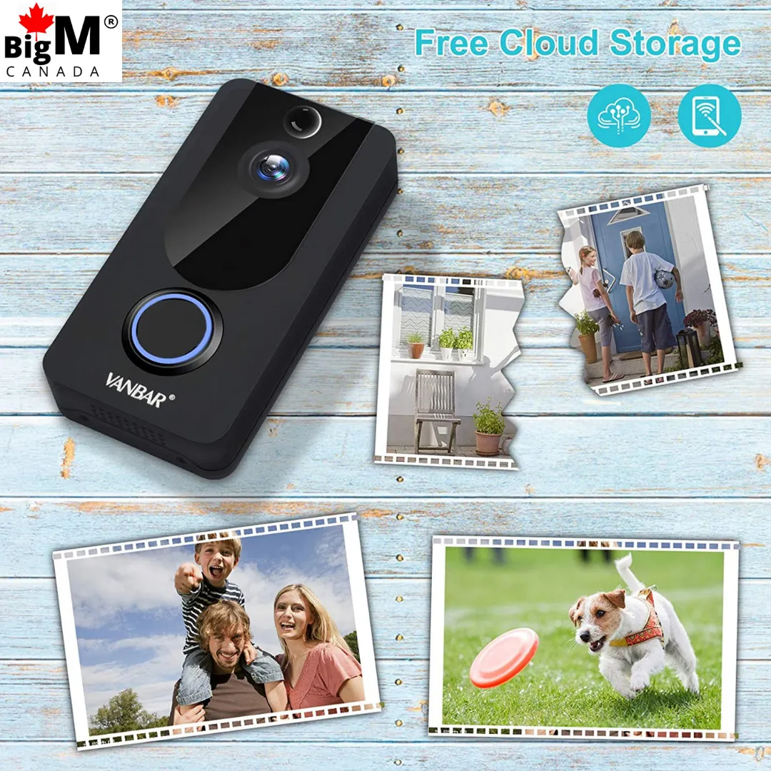 BigM 1080P Wireless Video Doorbell Camera with PIR Motion Detection