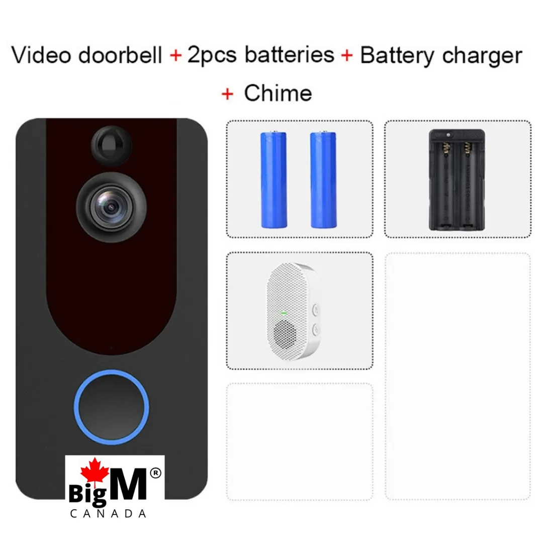 BigM 1080P Wireless Video Doorbell Camera with PIR Motion Detection