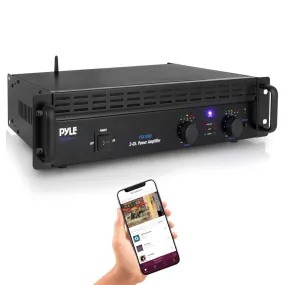 Bluetooth Pro Audio Power Amplifier - 2-Channel Professional Rack Mount Bridgeable Sound Amplifier (1000 Watt)