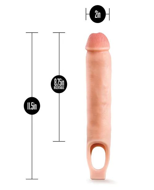 Blush Performance Plus 11.5 Flesh Silicone Cock Sheath Penis Extender - Premium Male Enhancement Sleeve