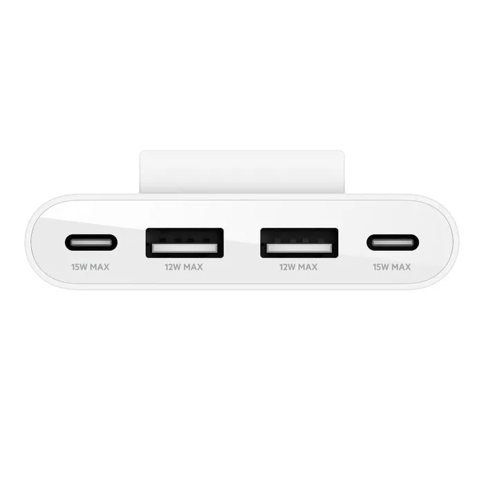 BoostCharge 4-Port USB Power Extender — White