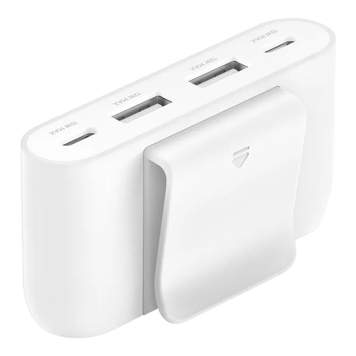 BoostCharge 4-Port USB Power Extender — White