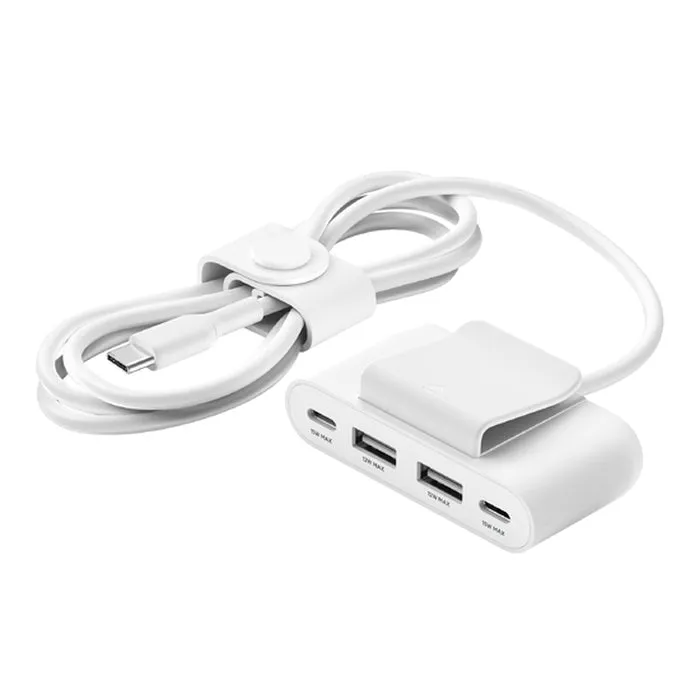 BoostCharge 4-Port USB Power Extender — White