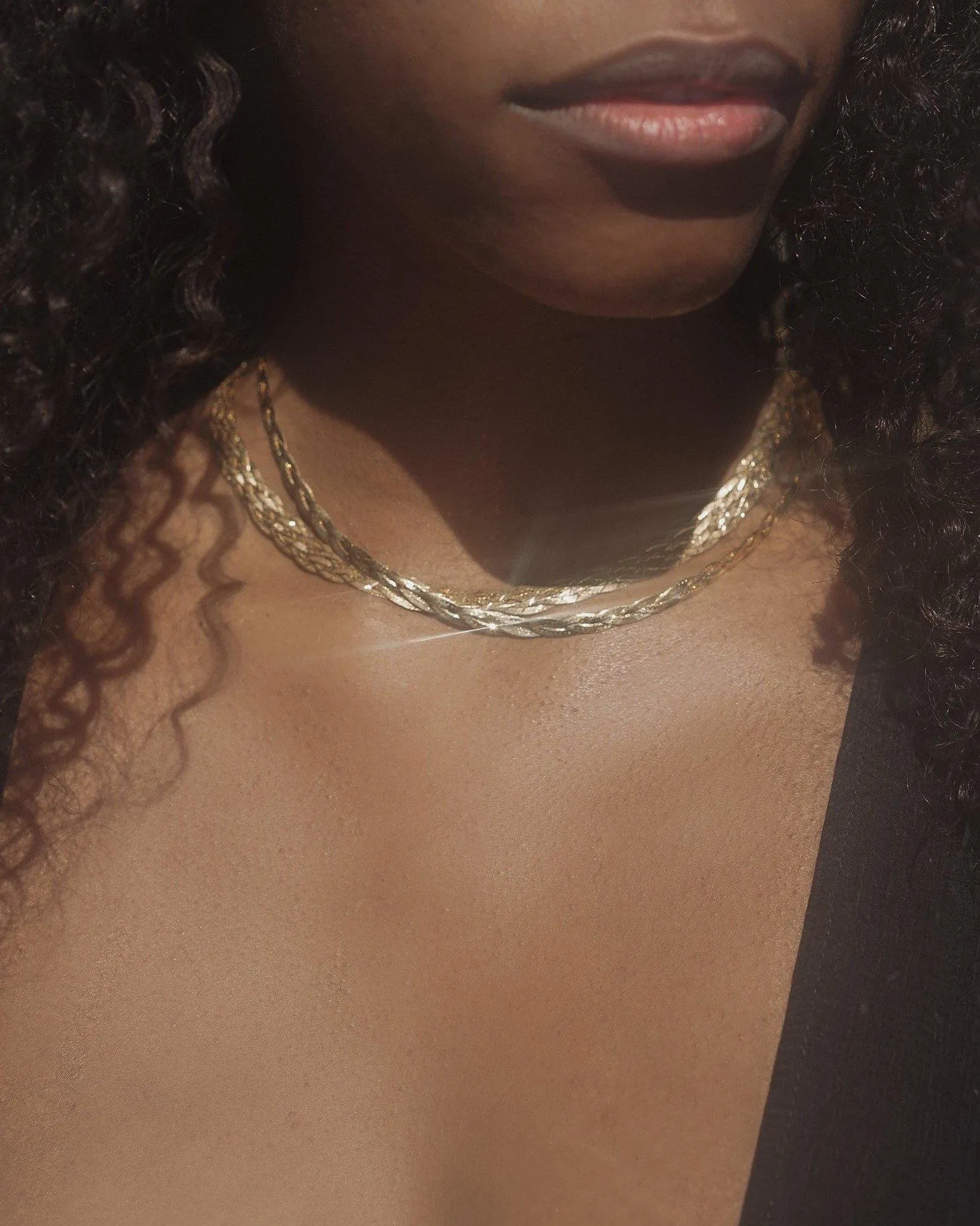 Braided Herringbone Thin Chain
