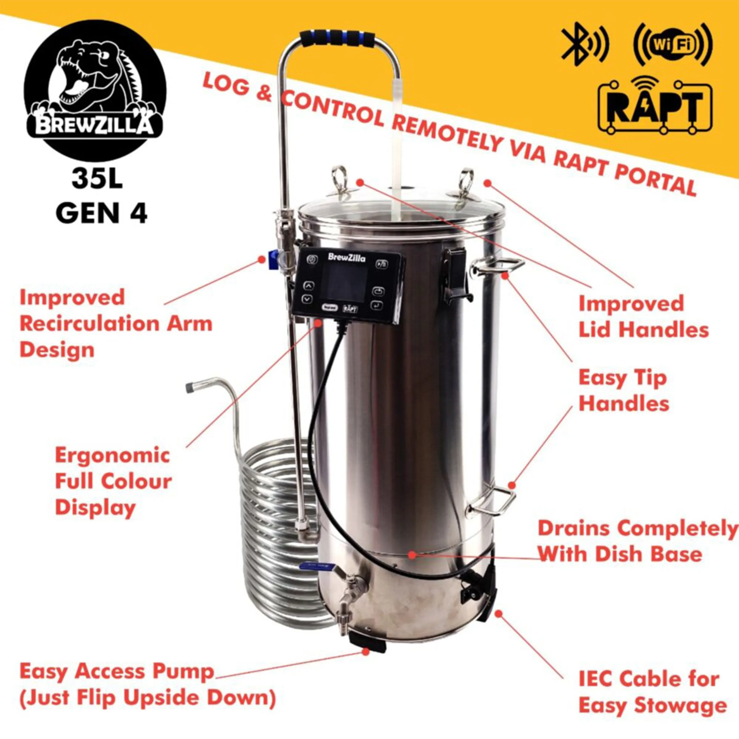 Brewzilla 35L Gen 4 - WIFI/RAPT Integration (110V)