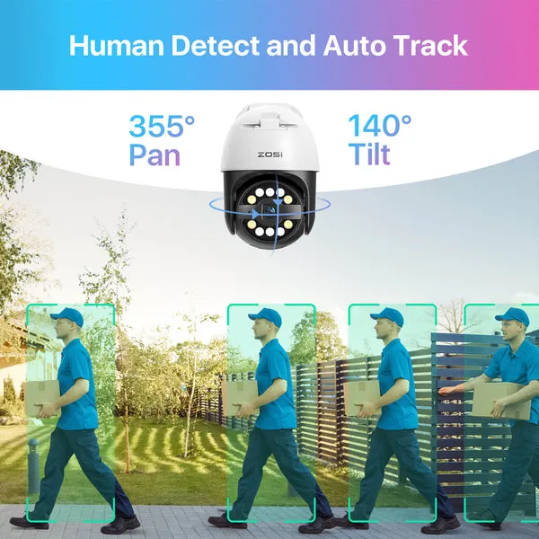 C182/C296 5MP Security Camera System   4K 8CH PoE NVR   2TB Hard Drive