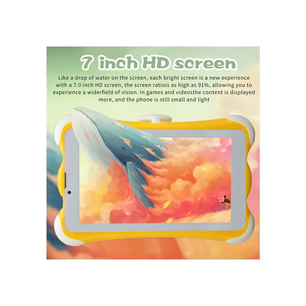 C7-4Gb Rom Android 11 Cortex-A7 Quad-Core Children Tablet Yt-C7 Yellow
