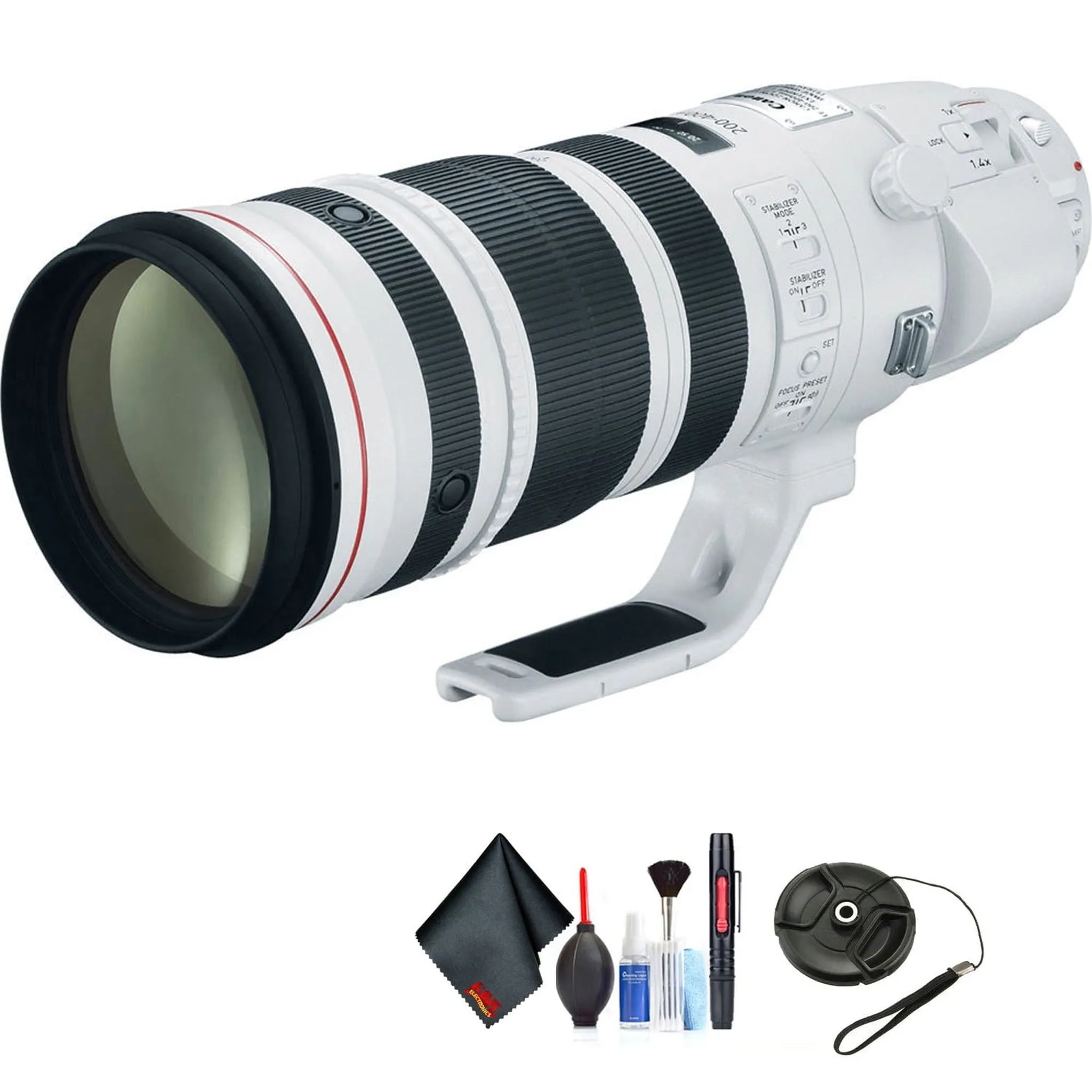 Canon EF 200-400mm f/4L is USM Extender 1.4X Lens for Canon EF Mount   Accessories (International Model with 2 Year Warr