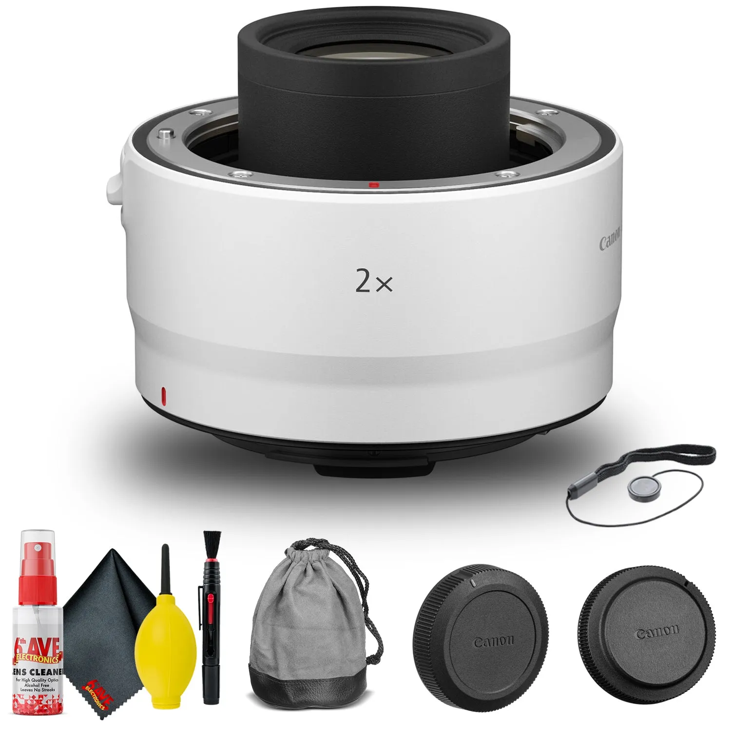 Canon Extender RF 2x (4114C002)   Cap Keeper   Cleaning Kit Base Bundle