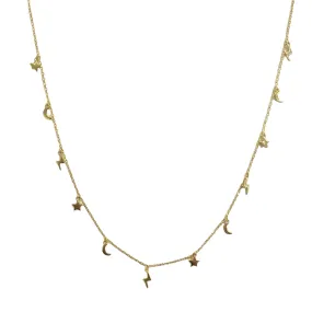 Celestial Starley Moon Necklace