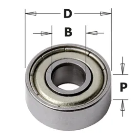 CMT 791.033.00 Bearing, 1-1/4-Inch Diameter, 8mm Smaller Diameter