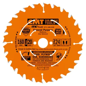 CMT Orange Tools 271.160.24H FAST FRAMING 160x20mm( 16)  T=24 ATB SHEAR