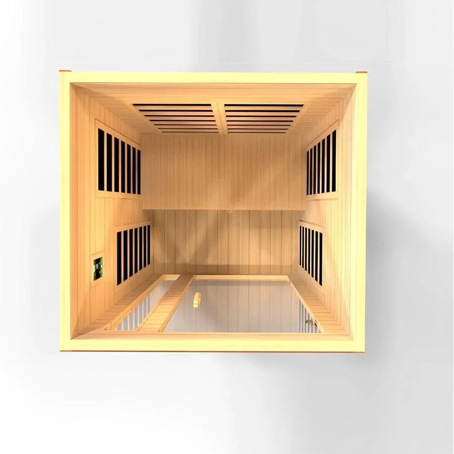 Cordoba 2 Person Ultra Low EMF FAR Infrared Sauna - Canadian Hemlock