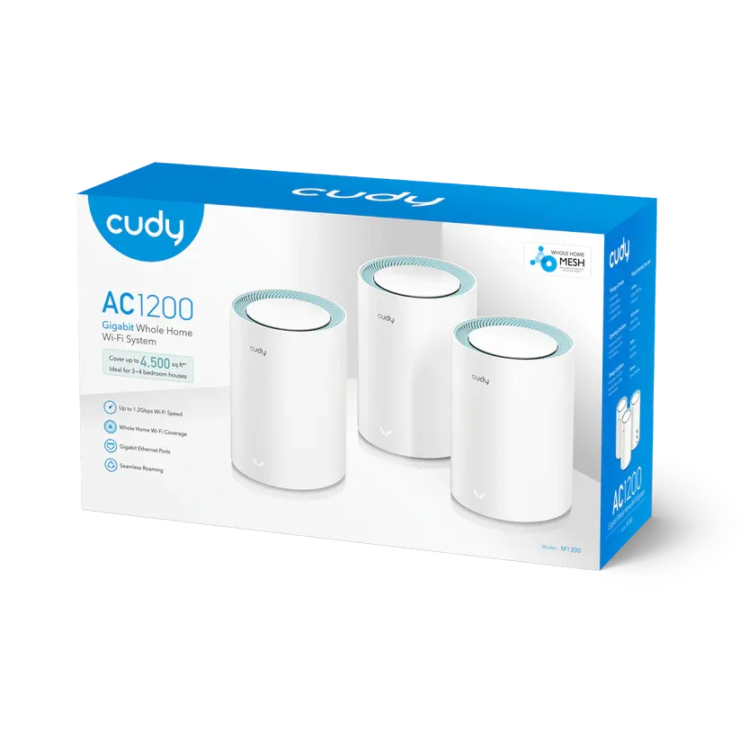 Cudy Wi-Fi Gigabit Mesh Solution 3 Pack | M1300