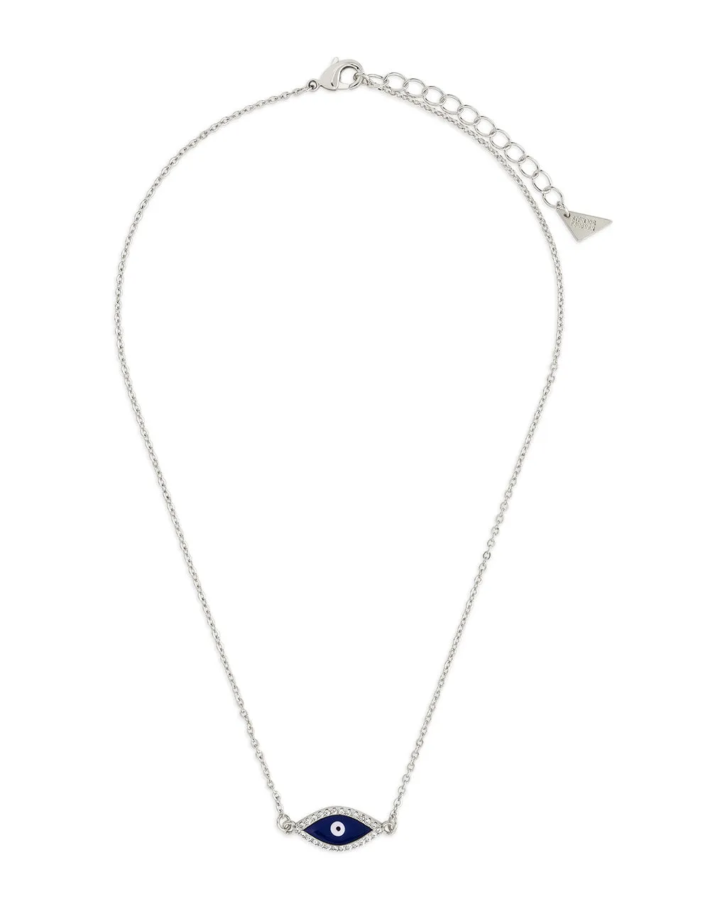 CZ & Enamel Evil Eye Pendant
